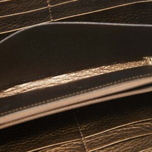 GUCCI Metallic Leather Bamboo Tassel Zip Around Wallet | Luna Bags