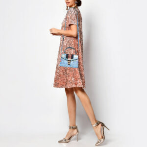 GUCCI Blue Floral Print Leather Mini Web Sylvie Top Handle Bag | Luna Bags