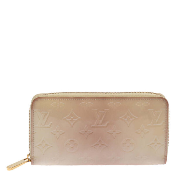 Louis Vuitton Cream White Monogram Vernis Zippy Wallet | Luna Bags