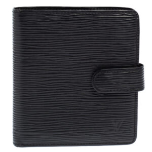 Louis Vuitton Black Epi Leather Compact Wallet | Luna Bags