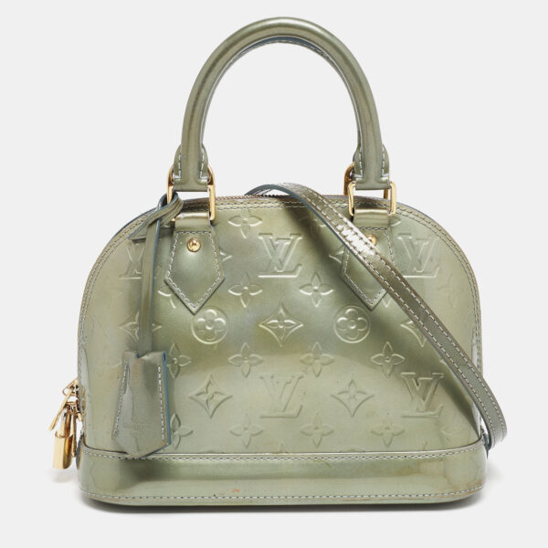 Louis Vuitton Green Monogram Vernis Alma BB Bag | Luna Bags