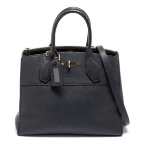 Louis Vuitton Black Leather City Steamer MM Bag | Luna Bags