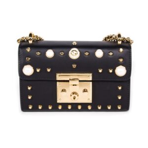 Gucci Padlock Studded Leather Shoulder Bag | Luna Bags