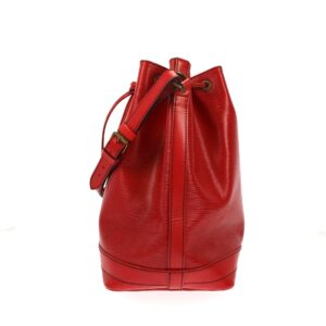 LOUIS VUITTON Noe Shoulder Bag in Red Leather | Luna Bags