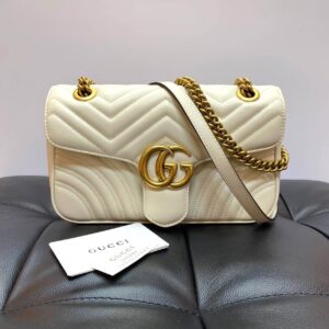 Gucci GG Marmont small cross-body bag white | Luna Bags
