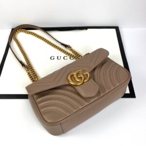 Gucci GG Marmont small cross-body bag flesh color | Luna Bags