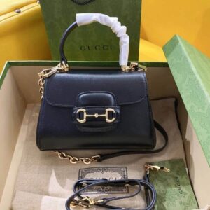 Gucci Horsebit 1955 mini bag black leather | Luna Bags