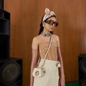 Gucci Blondie card case wallet white | Luna Bags