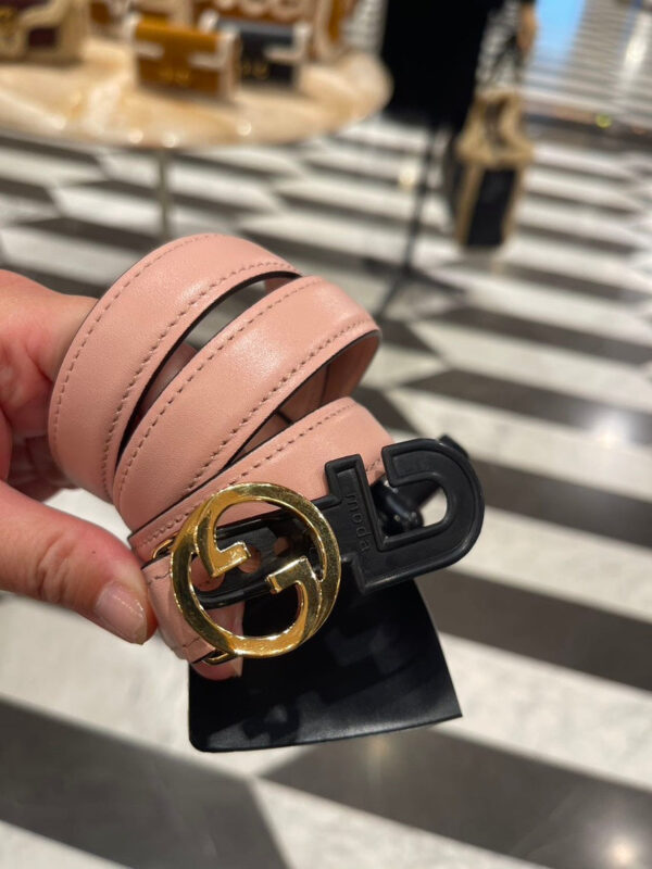 Gucci Blondie W20mm Women’s Belt Pink | Luna Bags