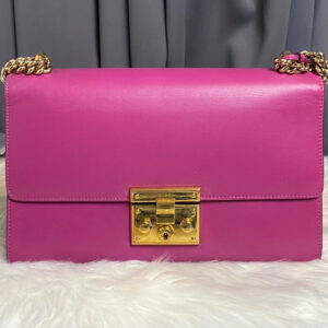Gucci Padlock Small Shoulder Bag in Pink Leather | Luna Bags