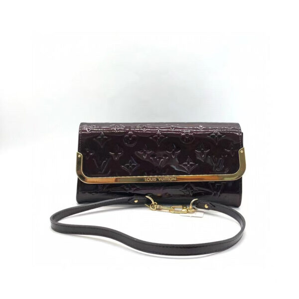 Louis Vuitton Patent Leather Crossbody Bag Burgundy Medium | Luna Bags