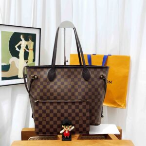Louis Vuitton Neverfull Brown Shopping Bag | Luna Bags