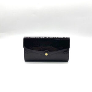 Louis Vuitton Patent Leather Wallet Black Medium | Luna Bags