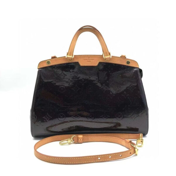 Louis Vuitton Brea Black Patent Leather Two Way Bag Medium | Luna Bags