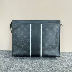 Louis Vuitton Monogram Eclipse Black Clutch Large | Luna Bags