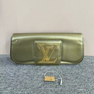 Louis Vuitton Green Leather Clutch SJZ1-3 | Luna Bags