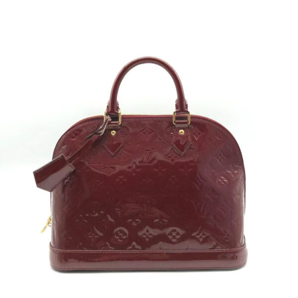 Louis Vuitton Alma Patent Leather Bag Red | Luna Bags