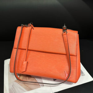Louis Vuitton Cluny EPI Orange Leather Shoulder Bag | Luna Bags