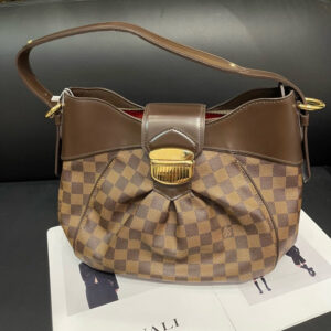 Louis Vuitton Damier Ebene Canvas Handbag Brown Large | Luna Bags