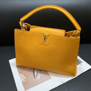 Louis Vuitton Capucines Yellow Handbag 35.5x23x13.5cm | Luna Bags