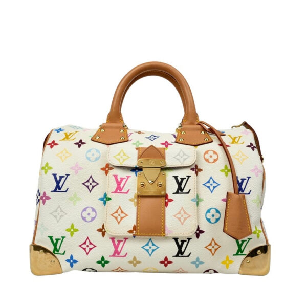 Louis Vuitton Monogram Multicolore Speedy 30 White Handbag | Luna Bags