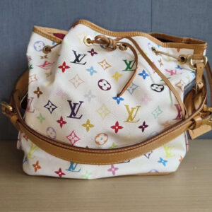 Louis Vuitton Multicolor Noe White Handbag | Luna Bags