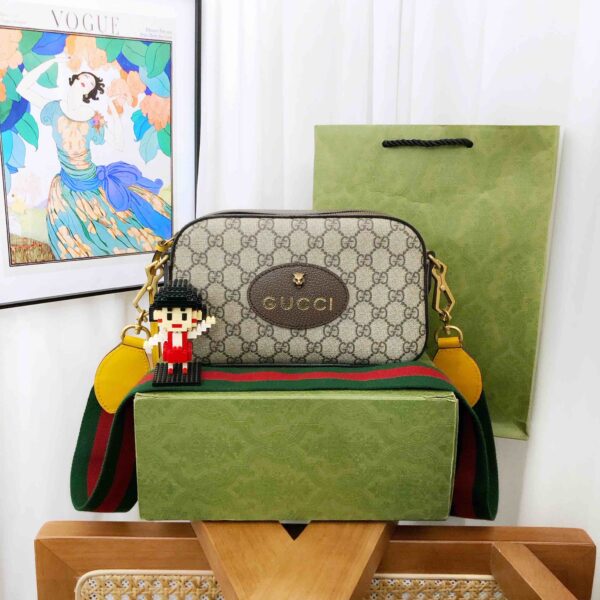 Gucci Ophidia GG Supreme Beige Brown Camera Bag | Luna Bags