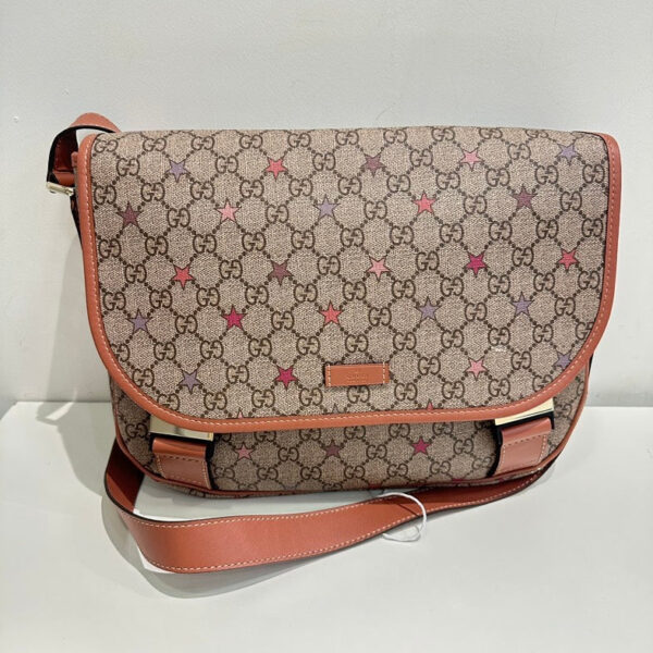 Gucci GG Supreme Monogram Beige Crossbody Bag | Luna Bags