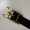 Hermes H Buckle Black Leather Belt 85cm/34” O274653 | Luna Bags - Image 2