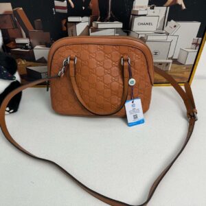 Gucci GG Marmont Two-Way Bag in Brown Leather - Shoulder/Crossbody | Luna Bags