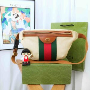 Gucci Vintage Beige Canvas Belt Bag | Luna Bags
