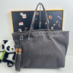 Gucci GG Monogram Dark Brown Tote Bag - Pre-Loved | Luna Bags