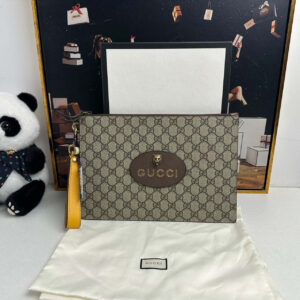 Gucci Ophidia GG Supreme Clutch Brown - Pre-loved Designer Bag 11804049 | Luna Bags