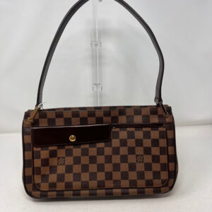 Louis Vuitton Preloved Damier Ebene Leather Shoulder Bag - Brown Checkered Pattern - AF441 | Luna Bags