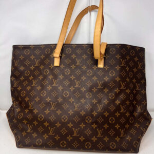 Louis Vuitton Preloved AF471 Monogram Canvas Brown Leather Tote Bag | Luna Bags