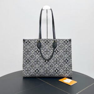 Louis Vuitton Preloved Book Tote Bag Black Monogram Canvas | Luna Bags