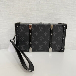 LOUIS VUITTON Monogram Trunk Clutch Bag FM0016 Black Clutch | Luna Bags