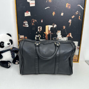 Gucci Black Leather Boston Top Handle Bag (Pre-Loved, No Strap) | Luna Bags