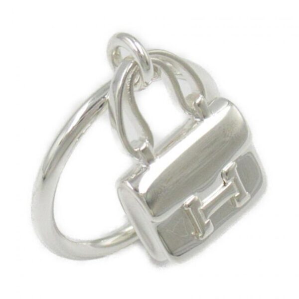 HERMES Constance Amulet Ring Silver Rings | Luna Bags