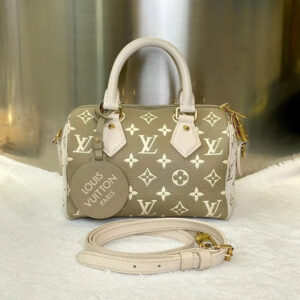 Louis Vuitton Speedy 20 Top Handle Bag in Beige Leather | Luna Bags