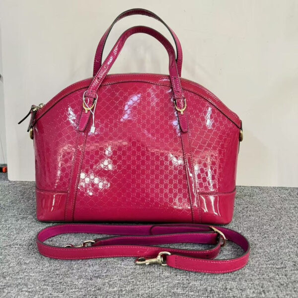Gucci Preloved Two-Way Pink Leather Satchel Bag | Luna Bags