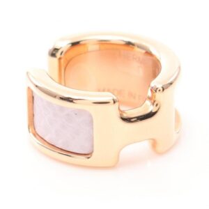 HERMES Olymp PM Earrings GP Veau Epsom Pink Gold Light Purple Earrings | Luna Bags