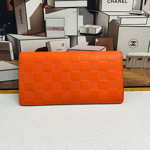 Louis Vuitton Damier Ebene Orange Wallet | Luna Bags