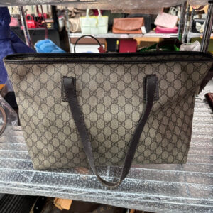 Gucci GG Monogram Beige Canvas Tote - Pre-loved Discounted Non-Refundable | Luna Bags