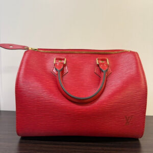 Louis Vuitton Speedy 25 Epi Leather Handbag Red | Luna Bags