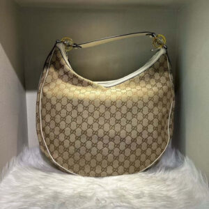 GUCCI GG Monogram Beige/Beige Hobo Bag - Pre-loved Designer Handbag | Luna Bags