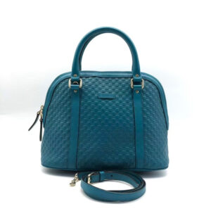 Gucci Preloved Two-Way Bag Lyw1340 in Teal Leather Shoulder Bag | Luna Bags