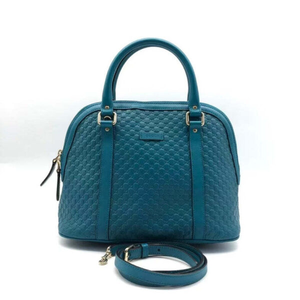 Gucci Preloved Two-Way Bag Lyw1340 in Teal Leather Shoulder Bag | Luna Bags