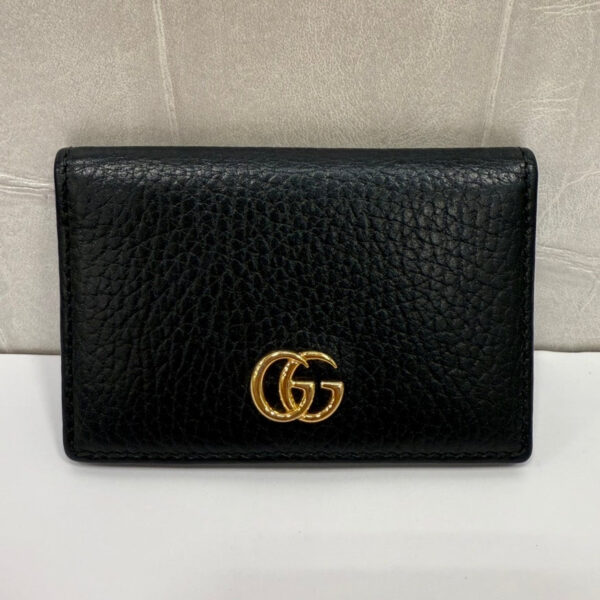 Gucci GG Marmont Card Case FM0014 Black Leather Wallet | Luna Bags