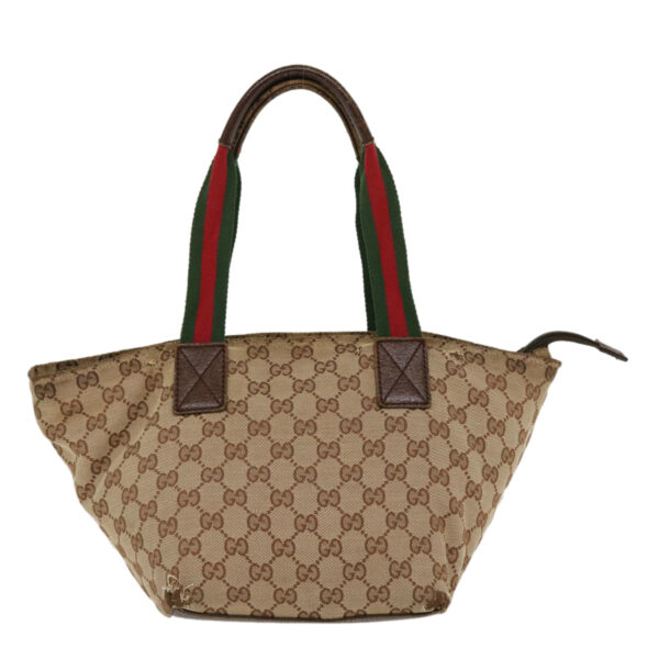 GUCCI Web Sherry Line GG Canvas Hand Bag Beige Green Red 214397  rd4468 | Luna Bags